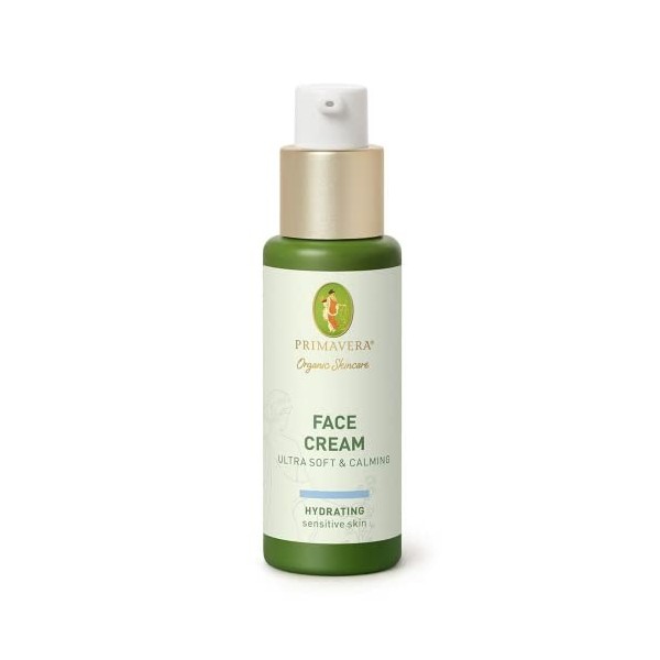 PRIMAVERA Crème pour le visage Ultra douce et calming 30 ml Cosmétique naturel Crème pour le visage unique pour les peaux sen