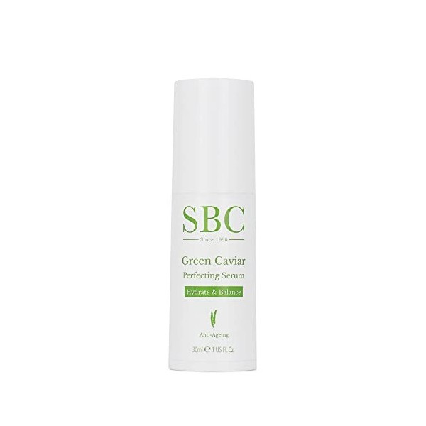 SBC Skincare - Sérum antiride pour femmes au caviar vert - 30 ml - Aide à réduire les marques et à unifier la peau - Améliore