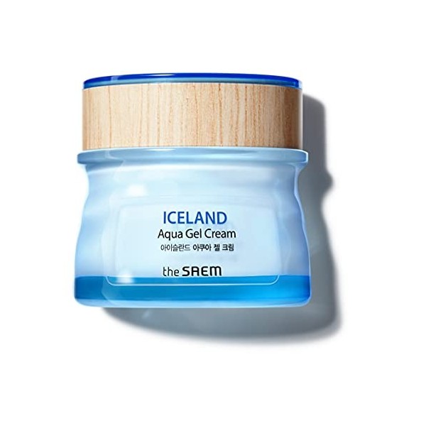 THE SAEM Crema facial de gel humectante con agua mineral de Islandia para pieles grasas y mixtas. Iceland Aqua Gel Cream 60ml