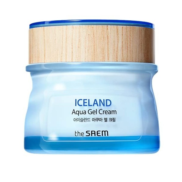 THE SAEM Crema facial de gel humectante con agua mineral de Islandia para pieles grasas y mixtas. Iceland Aqua Gel Cream 60ml