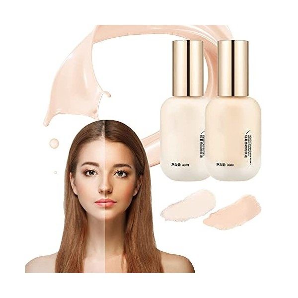 Hydrating Waterproof and Light Long Lasting Foundation,Concealer Foundation Cream,ADMD Light Fog Makeup Holding Liquid Founda