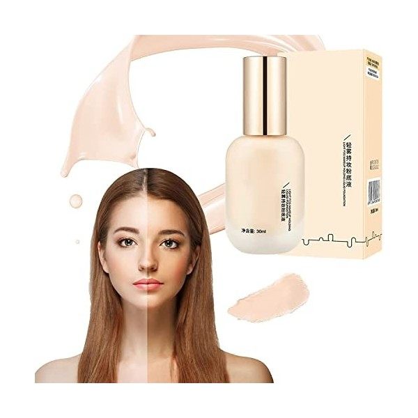 Hydrating Waterproof and Light Long Lasting Foundation,Concealer Foundation Cream,ADMD Light Fog Makeup Holding Liquid Founda