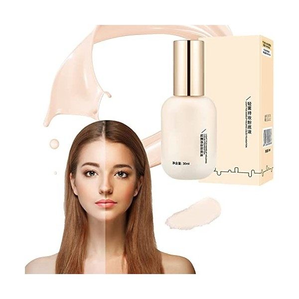 Hydrating Waterproof and Light Long Lasting Foundation,Concealer Foundation Cream,ADMD Light Fog Makeup Holding Liquid Founda