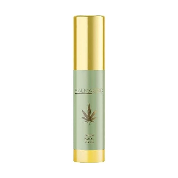 Kalma CBD,Sérum Visage au CBD 50 ml I CBD I Huile de Chanvre I Aloe Vera, Vitamine CI Répare et apporte de la luminosité à la