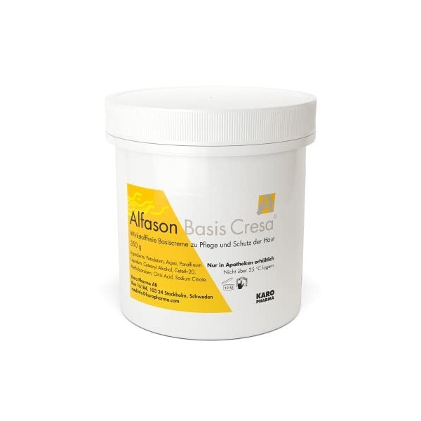 Alfason Basis Cresa - La crème spéciale quotidienne pour les peaux sèches et sensibles, 350 g