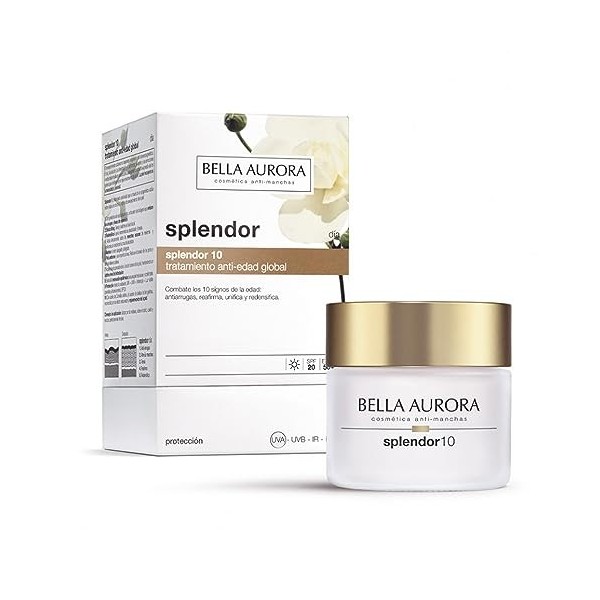 Bella Aurora, Splendor10, Traitement anti-âge 50+ ans, Anti-rides, Anti-âge, Hydratant, 50 ml 50ml 