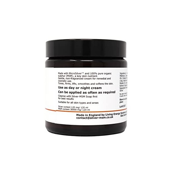 Crème Régénératrice Argent-MSM - 100 ml.