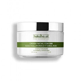 Crème pour le visage à lhuile de graines de chanvre Crème hydratante à lacide hyaluronique et au corail rouge Hydrate, raff