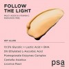 PSA FOLLOW THE LIGHT Multi-Acids & Vitamin C Radiance Peel: Weekly Rinse-Off Facial Peel with 10% Glycolic & Lactic Acid, 5% 