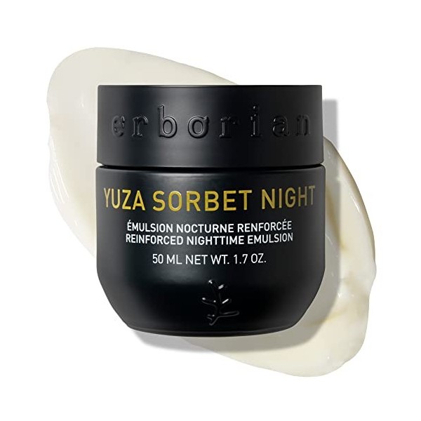 Erborian - Yuza Sorbet Night - Crème de Nuit Nourrissante - Emulsion Nocturne Renforcée - Soin du Visage Coréen - 50ml