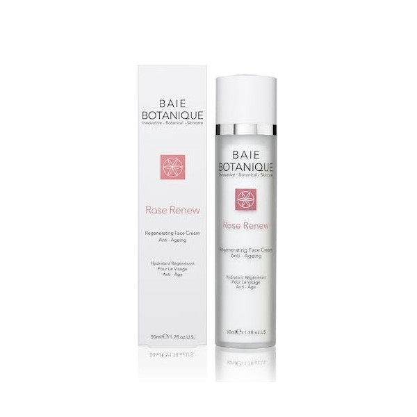 Baie Botanique Professionnel Crème Anti-Âge Hydratante 50ml - Avec Cellules Souches Végétales, Eau de Rose, Absolu de Rose, H