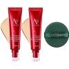 NEW FV Waterproof Foundation, 30g Red Ginseng Birds Nest Concealer Liquid Foundation, Waterproof Full Cover Oil Control Face