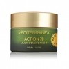 Mediterranea - Crème Visage de Nuit Hydratante Action 70 - Crème Anti-Rides qui Reconstitue et Raffermit la Peau - 50 ml