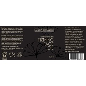 Huile pour le visage raffermissante certifiée bio Firming Face Oil de Alucia Organics 30 ml - une huile anti-âge puissante 