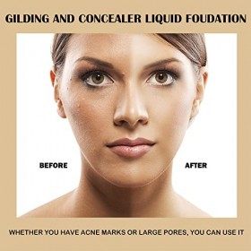 Tender Foundation,Fond de teint anti-cernes ,Full Coverage Foundation,Imperméable et Ddurable, Nouvelle Formule,Long Lasting 