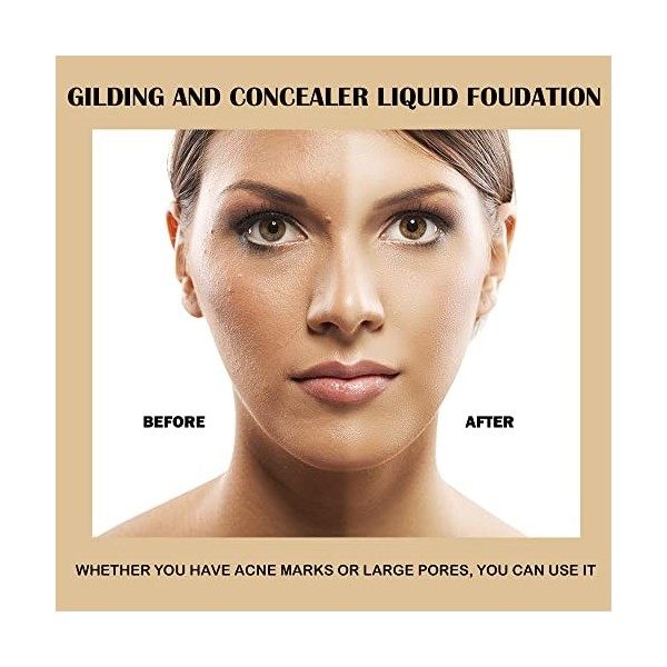 Tender Foundation,Fond de teint anti-cernes ,Full Coverage Foundation,Imperméable et Ddurable, Nouvelle Formule,Long Lasting 