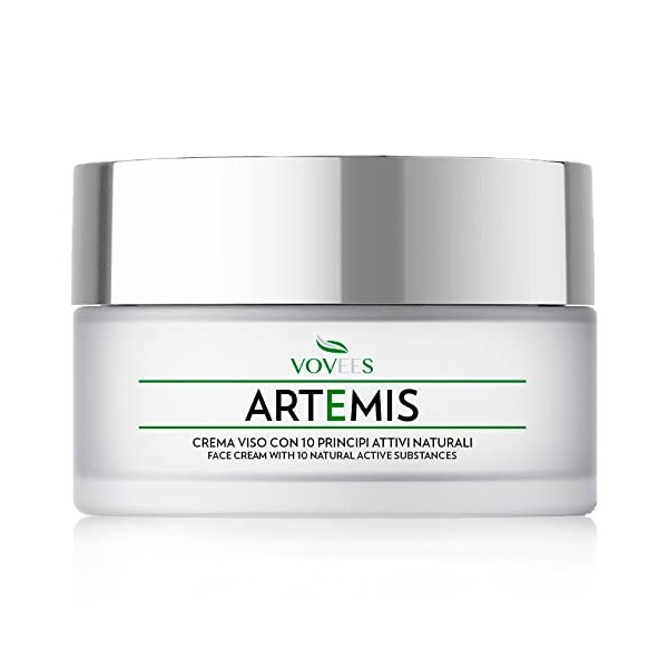 VOVEES Artemis Bio Crème hydratante anti-rides visage avec acide hyaluronique pur jour et nuit, 50ml