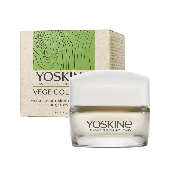 Yoskine Vege Collagen Night cream, Vegan- repair skin reconstructor