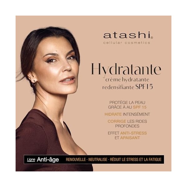 Atashi – Crème Hydratante Redensifiante | Peau Uniforme, Ferme et Lumineuse | Corrige les Rides Profondes et les Imperfection