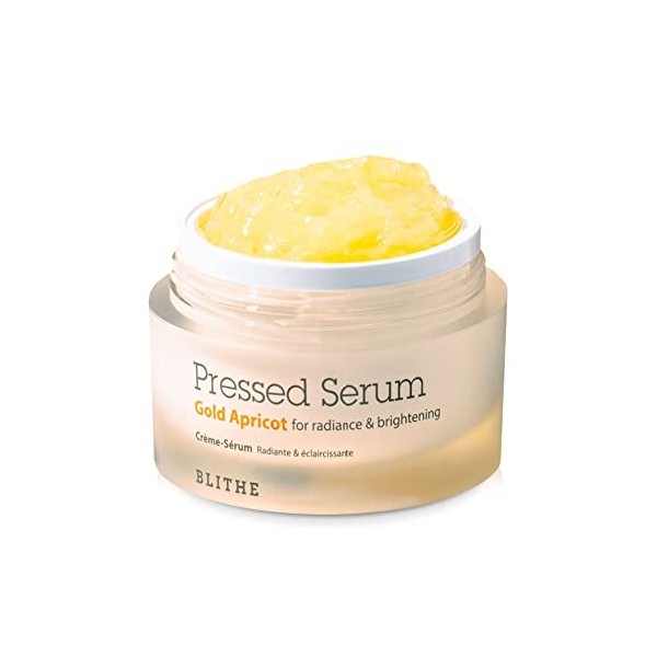 BLITHE Pressed Serum Crème D Abricot, Un sérum hydratant pour le visage avec niacinamide pour les taches brunes, produit de 