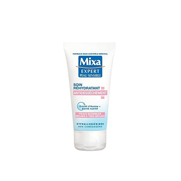 MIXA - Soin Réhydratant Anti Dessèchement Peaux Sèches À Très Sèches 50Ml - Lot De 3