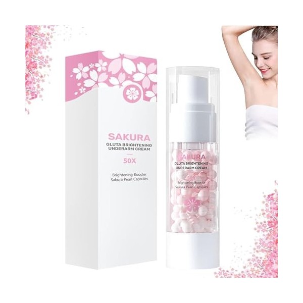 Gmeelan Sakura Gluta Underarm Whitening Cream, Gmeelan Sakura Gluta Brightening Underarm Cream, Sakura Gluta Brightening Boos