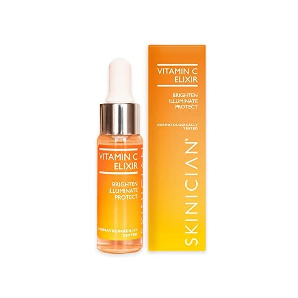 Skinician Elixir de vitamine C – avec vitamine E, huile de pépins de raisin et huile davocat – Sérum pour une - anti-âge au 