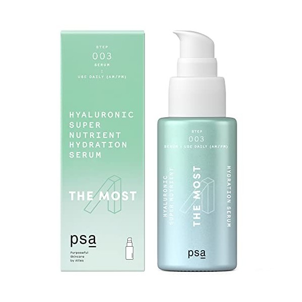 PSA THE MOST Hyaluronic Super Nutrient Hydration Serum: Hydrating & Plumping Serum with Hyaluronic Acid Complex, Bisabolol, K