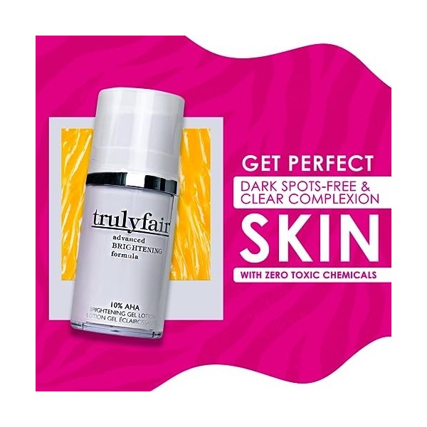 Truly Fair Face Brightening Facial Starter Kit, Includes 10% AHA Brightening Facial Gel Lotion 50ML, Vitamin C Brightening Se