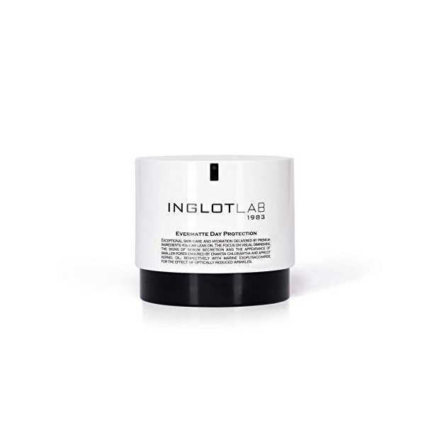 INGLOT LAB - Evermatte Day Protection Crème de jour pour le visage - 50 ml - Peau mixte à grasse - Vegan - Crueltyfree