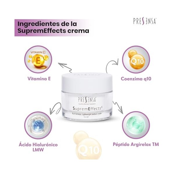 SupremEffects CRÈME DE NUIT avec du Q10, de l’acide hyaluronique, de la vitamine E, ANTI-RIDES et hydratant crème. EFFET BOTO