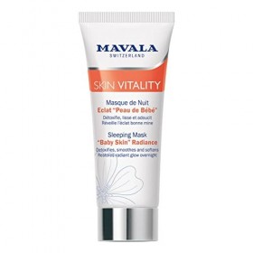 Mavala - Masque de Nuit Éclat Peau de Bébé Skin Vitality - Soin Anti-Fatigue, Éclat du Teint - Détoxifie, Lisse, Adoucit la P