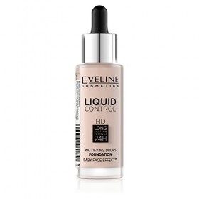 Crème matifiante pour le visage Eveline Cosmetics Liquid Control HD, 32 ml, 005 ivoire