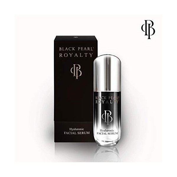 Black Pearl Royalty Facial Sérum Acide Hyaluronique en Poudre de Perle Noire, Algues et Minéraux Mer Morte Anti Rides & Anti 