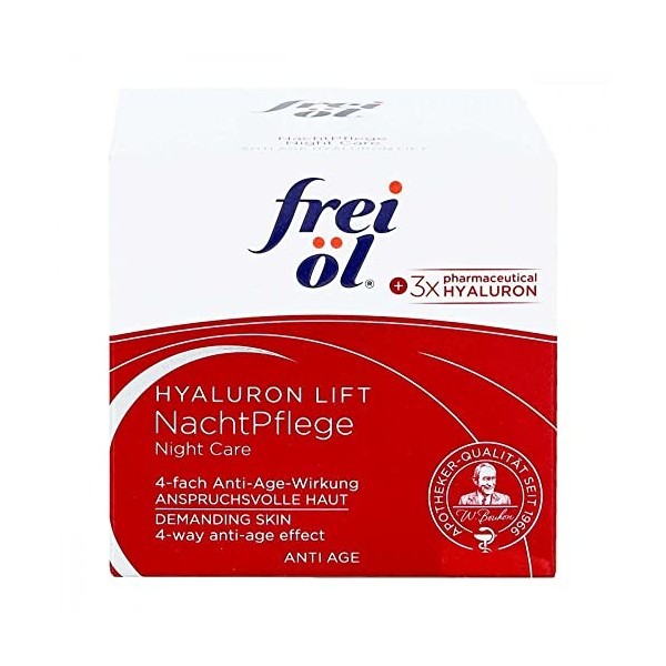 FREI Huile Anti-Age Hyaluron Lift Soin Nuit 50 ml Crème de Nuit