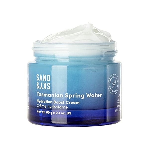 Sand & Sky Crème hydratante à leau de source de Tasmanie - hydratant pour le visage à lacide hyaluronique | crème légère po