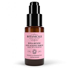 Rosa-Renew Sérum visage anti-âge et nourrissant pour aider à réduire les signes du vieillissement, les rides et les rides des