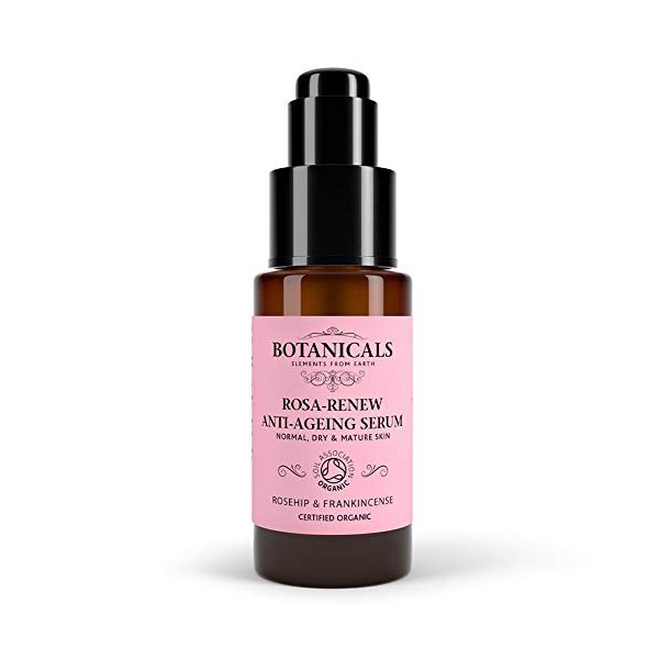 Rosa-Renew Sérum visage anti-âge et nourrissant pour aider à réduire les signes du vieillissement, les rides et les rides des