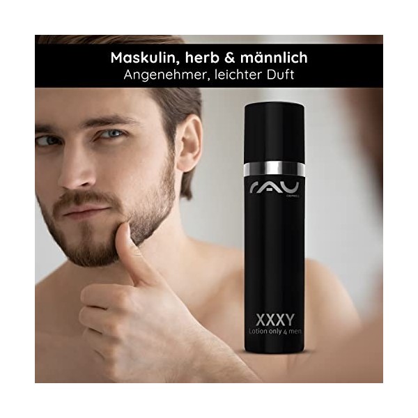 RAU XXXY Lotion seulement par hommes 50 ml - Anti Aging Skin Cream for Men - Crème Hydratante contre les peaux sèches - Acide