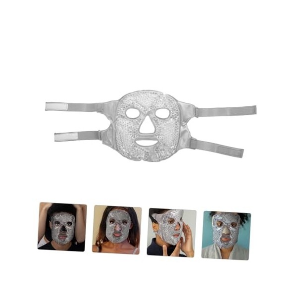 minkissy Lot de 4 blocs de glace pour le visage - Pour rafraîchir le visage - Réutilisable - Sac de compression