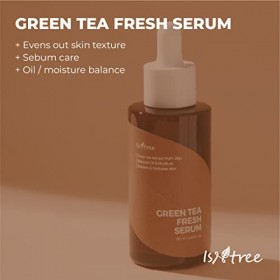 ISNTREE Green Tea Fresh Serum 1.69 Fl Oz pour peaux grasses, contrôle du sébum, sérum pour le visage 50 ml