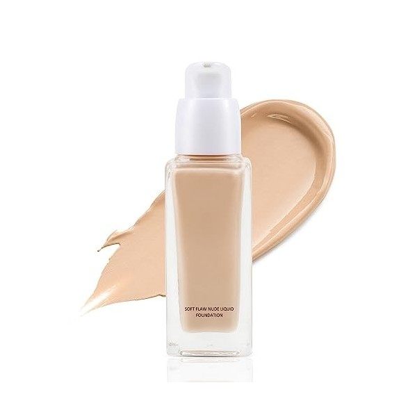 Boobeen Fond de teint liquide Maquillage du visage Crème hydratante Base de contour Fond de teint Correcteur Longue durée Nud