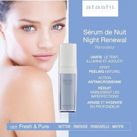 Atashi Fresh & Pure - Sérum régénérant de nuit | Purifie, équilibre et perfectionne | Régénération cellulaire pour la nuit | 