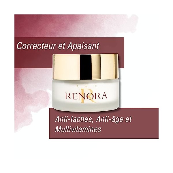 RENORA - Crème-Emulsion Correctrice et Calmante I Prévient les Irrégularités Pigmentaires I Rafraîchit I Unifie le Teint I Ac