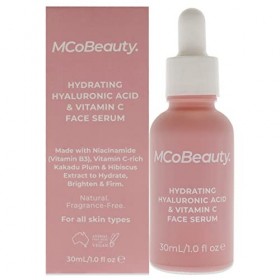 MCoBeauty Hydrating Hyaluronic Acid and Vitamin C Face Serum For Women 1 oz Serum