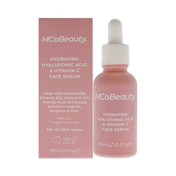 MCoBeauty Hydrating Hyaluronic Acid and Vitamin C Face Serum For Women 1 oz Serum