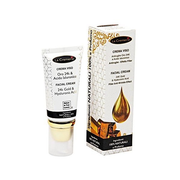 La Cremerie Crème visage or 24 carats et acide hyaluronique 50 ml