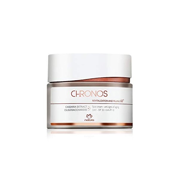 NATURA - Crème Visage Anti-Signes Jour 60+ Chronos - Revitalisation & Densité - Anti-Âge, Anti-Rides, Repulpante - Restaure l