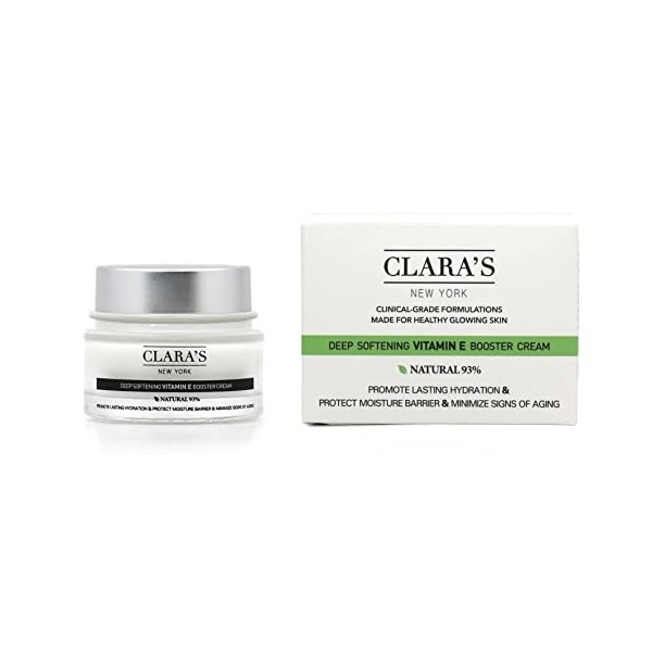 CLARAS NEW YORK Deep Softening Vitamin E - Booster Cream Made for Healthy Glowing Skin - 50 ml