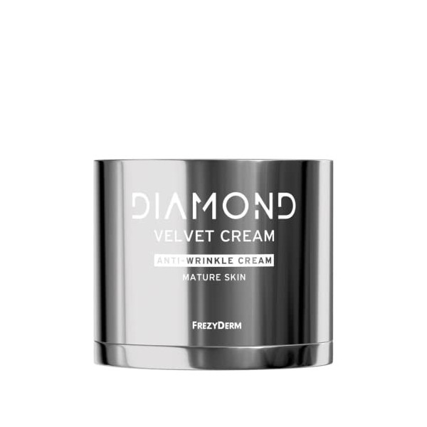 FREZYDERM Diamond Velvet Crème Anti-Rides - 50ml Crème Anti-Âge Visage avec Cristaux de Diamant, Élastine Marine, Acide Hyalu